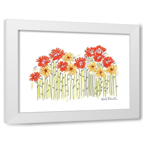 Spring Fever White Modern Wood Framed Art Print by Roberts, Kait