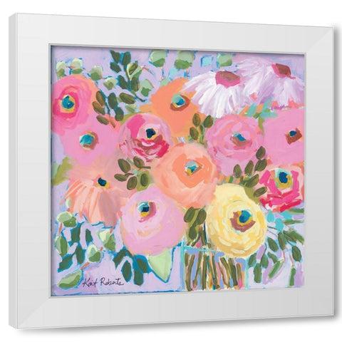 Lunch with Maxine White Modern Wood Framed Art Print by Roberts, Kait