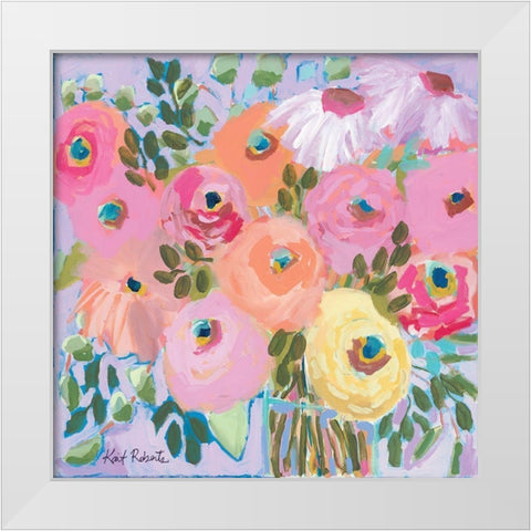 Lunch with Maxine White Modern Wood Framed Art Print by Roberts, Kait