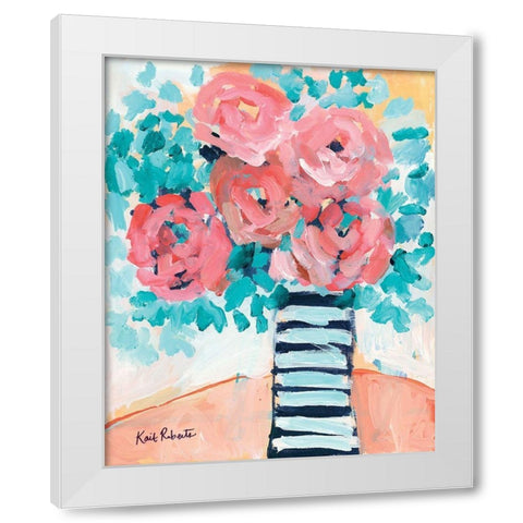 Fancy and Floral White Modern Wood Framed Art Print by Roberts, Kait