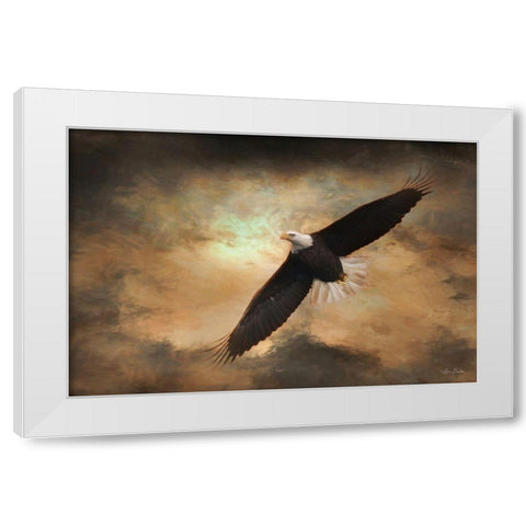 Soaring Eagles White Modern Wood Framed Art Print by Deiter, Lori