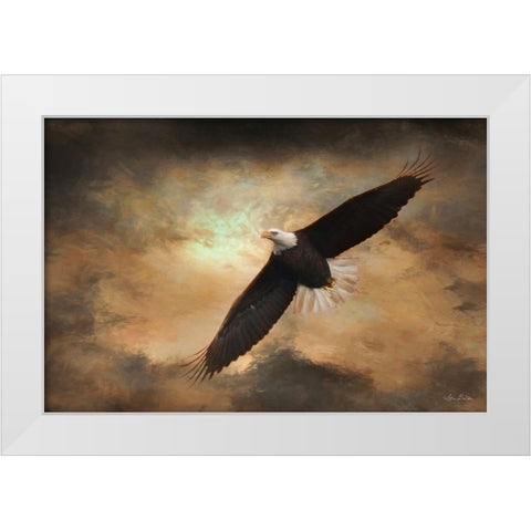 Soaring Eagles White Modern Wood Framed Art Print by Deiter, Lori