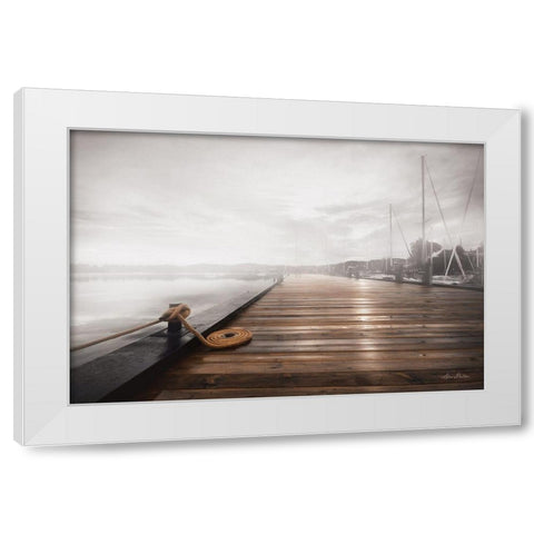 Newport Dock I White Modern Wood Framed Art Print by Deiter, Lori