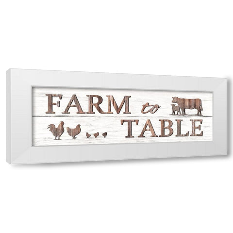 Farm to Table White Modern Wood Framed Art Print by Deiter, Lori