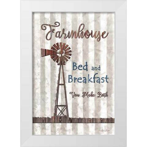 Farmhouse Bed and Breakfast White Modern Wood Framed Art Print by Deiter, Lori