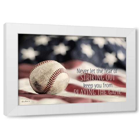 Baseball - Playing the Game White Modern Wood Framed Art Print by Deiter, Lori