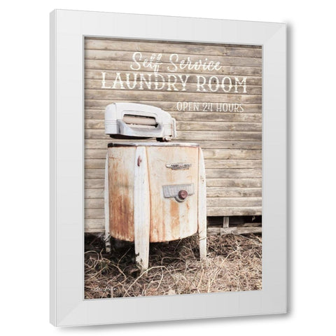Laundry Room White Modern Wood Framed Art Print by Deiter, Lori