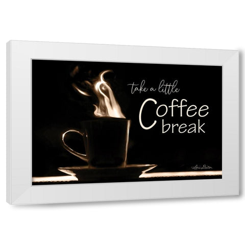 Take a Little Coffee Break White Modern Wood Framed Art Print by Deiter, Lori