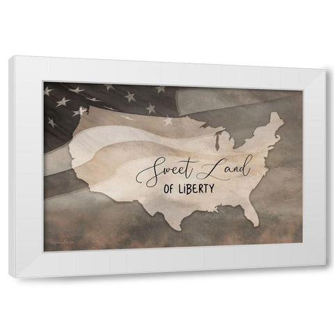 Sweet Land of Liberty White Modern Wood Framed Art Print by Deiter, Lori