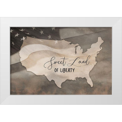 Sweet Land of Liberty White Modern Wood Framed Art Print by Deiter, Lori
