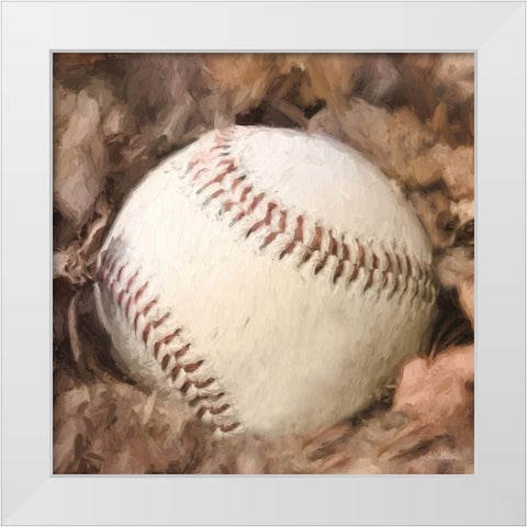 Baseball Season White Modern Wood Framed Art Print by Deiter, Lori