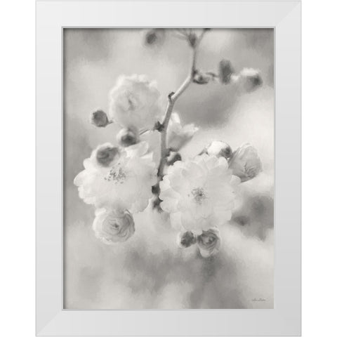 Painted Blossoms I White Modern Wood Framed Art Print by Deiter, Lori
