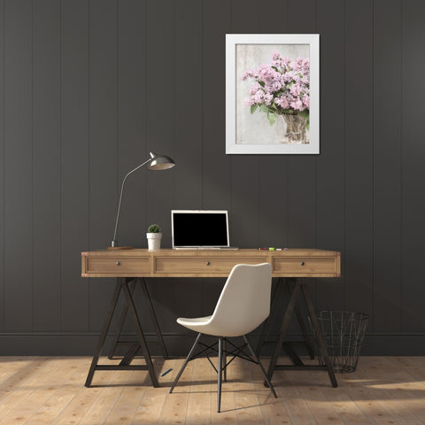 Magical Lilacs White Modern Wood Framed Art Print by Deiter, Lori