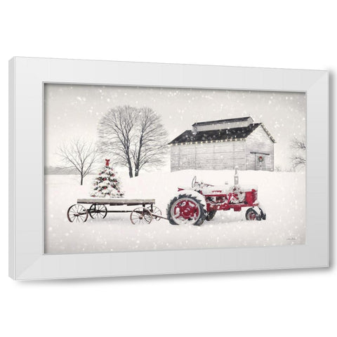 Feels like Christmas White Modern Wood Framed Art Print by Deiter, Lori