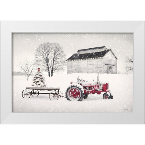 Feels like Christmas White Modern Wood Framed Art Print by Deiter, Lori