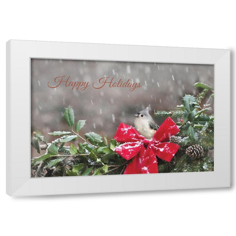 The First Snowfall White Modern Wood Framed Art Print by Deiter, Lori