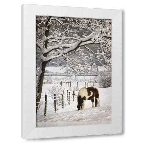 Paint in the Snow White Modern Wood Framed Art Print by Deiter, Lori