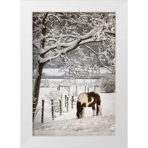 Paint in the Snow White Modern Wood Framed Art Print by Deiter, Lori