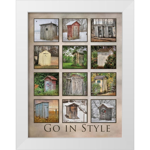 Go in Style White Modern Wood Framed Art Print by Deiter, Lori