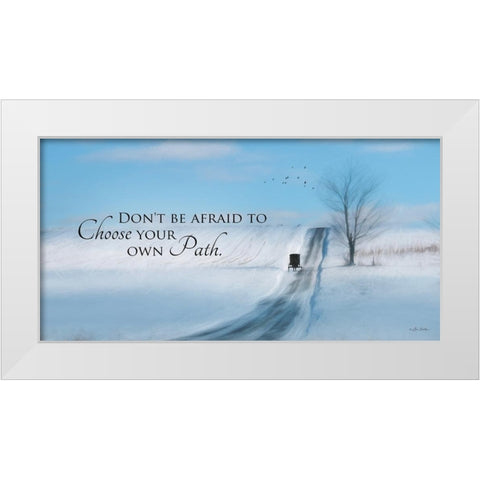 Choose Your Own Path White Modern Wood Framed Art Print by Deiter, Lori
