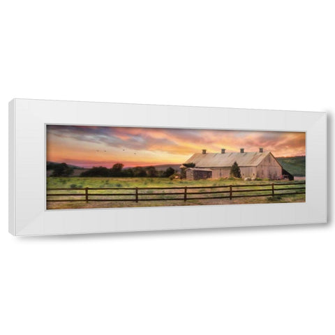 Sunset in the Valley White Modern Wood Framed Art Print by Deiter, Lori