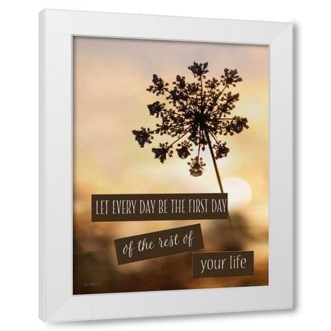 The First Day White Modern Wood Framed Art Print by Deiter, Lori