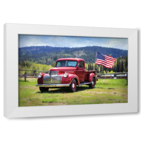 American Made II White Modern Wood Framed Art Print by Deiter, Lori