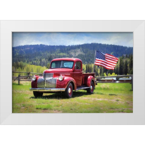 American Made II White Modern Wood Framed Art Print by Deiter, Lori