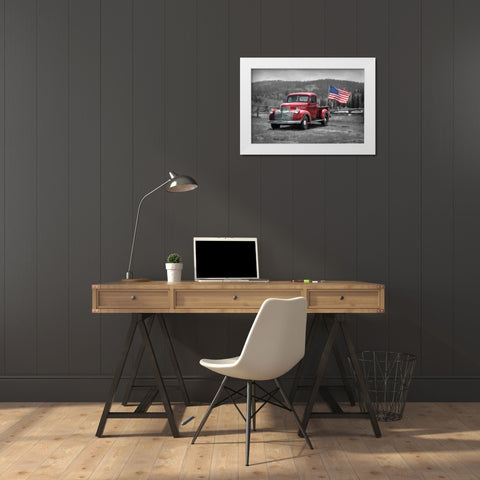 American Made II White Modern Wood Framed Art Print by Deiter, Lori