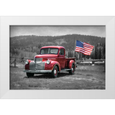 American Made II White Modern Wood Framed Art Print by Deiter, Lori