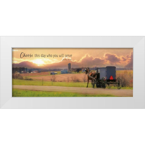 Choose the Day White Modern Wood Framed Art Print by Deiter, Lori