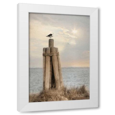 Birds Eye View White Modern Wood Framed Art Print by Deiter, Lori
