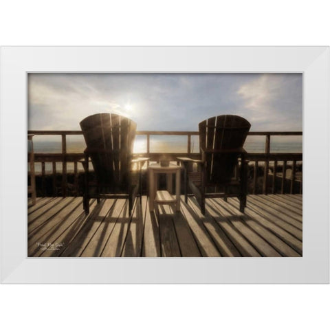 Front Row Seats White Modern Wood Framed Art Print by Deiter, Lori