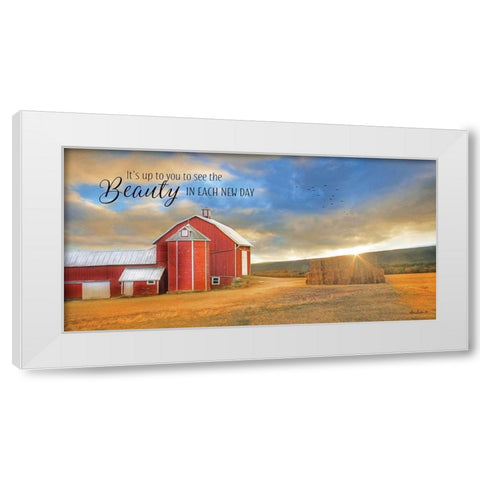 The Beauty in Each New Day White Modern Wood Framed Art Print by Deiter, Lori