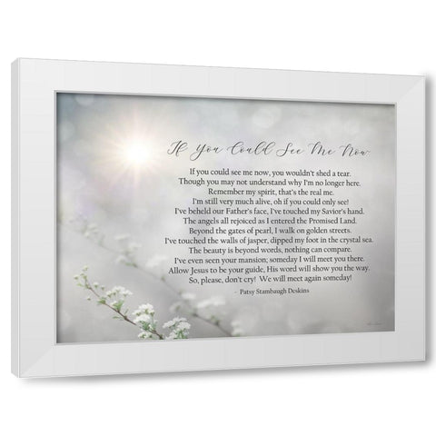 If You Could See Me Now - Floral White Modern Wood Framed Art Print by Deiter, Lori
