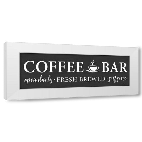 Self-Serve Coffee Bar White Modern Wood Framed Art Print by Lettered And Lined