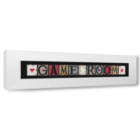 Game Room White Modern Wood Framed Art Print by Spivey, Linda