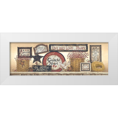 Sign Collector White Modern Wood Framed Art Print by Spivey, Linda