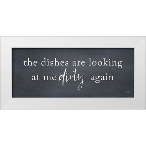 Looking at Me Dirty White Modern Wood Framed Art Print by Lux + Me Designs