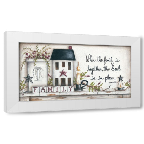 Family… White Modern Wood Framed Art Print by June, Mary Ann
