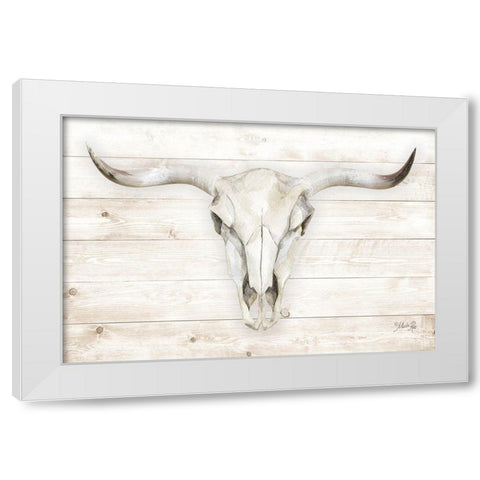 Cow Skull White Modern Wood Framed Art Print by Rae, Marla