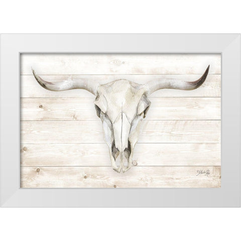 Cow Skull White Modern Wood Framed Art Print by Rae, Marla