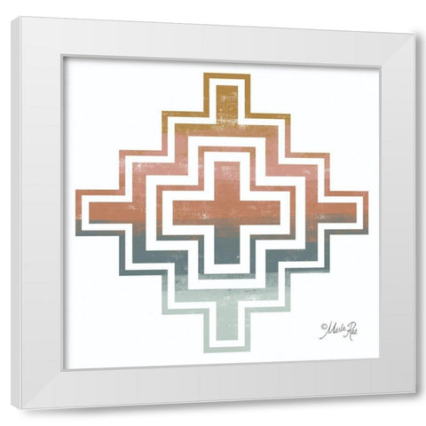 Tranquil Tribal Print 1 White Modern Wood Framed Art Print by Rae, Marla
