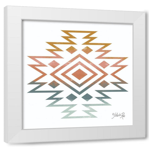 Tranquil Tribal Print 2 White Modern Wood Framed Art Print by Rae, Marla