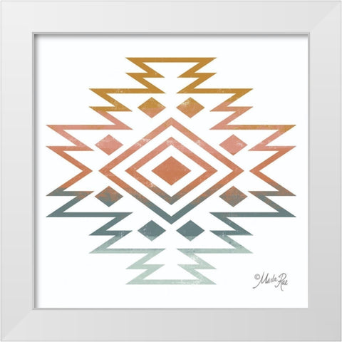 Tranquil Tribal Print 2 White Modern Wood Framed Art Print by Rae, Marla