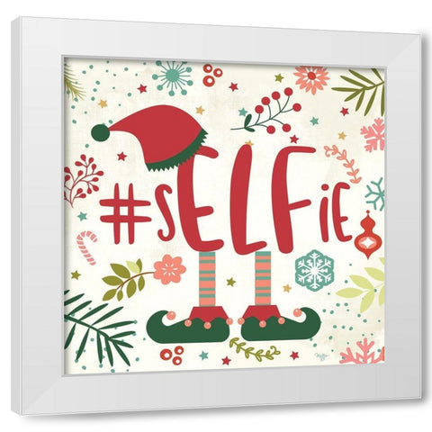 #sELFie White Modern Wood Framed Art Print by Mollie B.