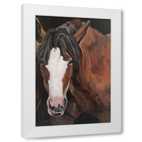 Horse Portrait I White Modern Wood Framed Art Print by Redman, Suzi