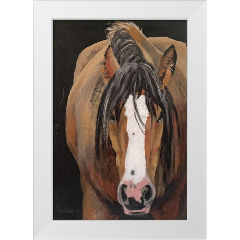 Horse Portrait II White Modern Wood Framed Art Print by Redman, Suzi