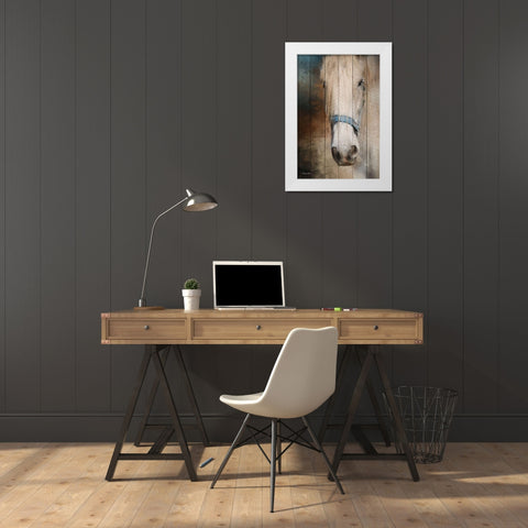 Old Gray Mare White Modern Wood Framed Art Print by Vieira, Robin-Lee