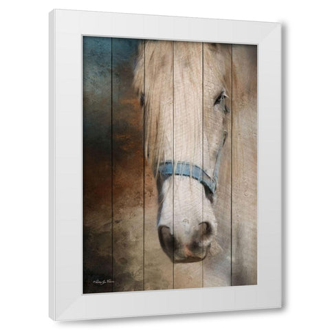 Old Gray Mare White Modern Wood Framed Art Print by Vieira, Robin-Lee